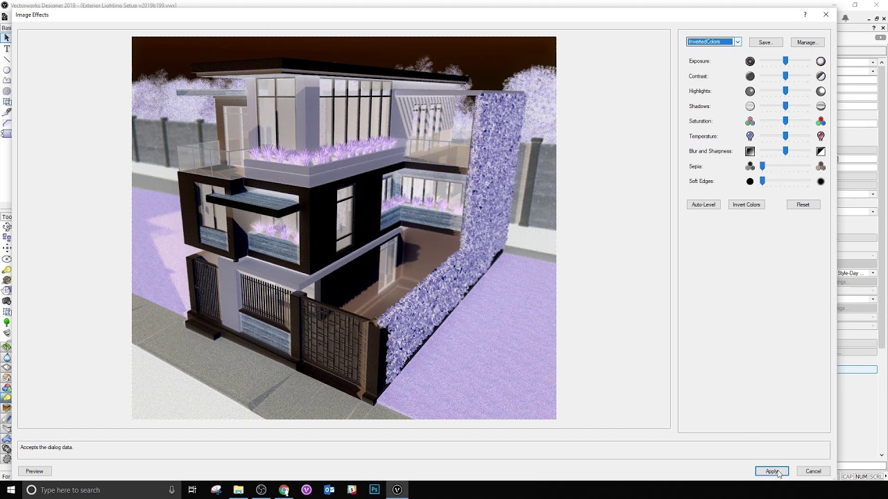VectorworksHelp's tweet card. Teaser – Image Effects for Vectorworks 2019