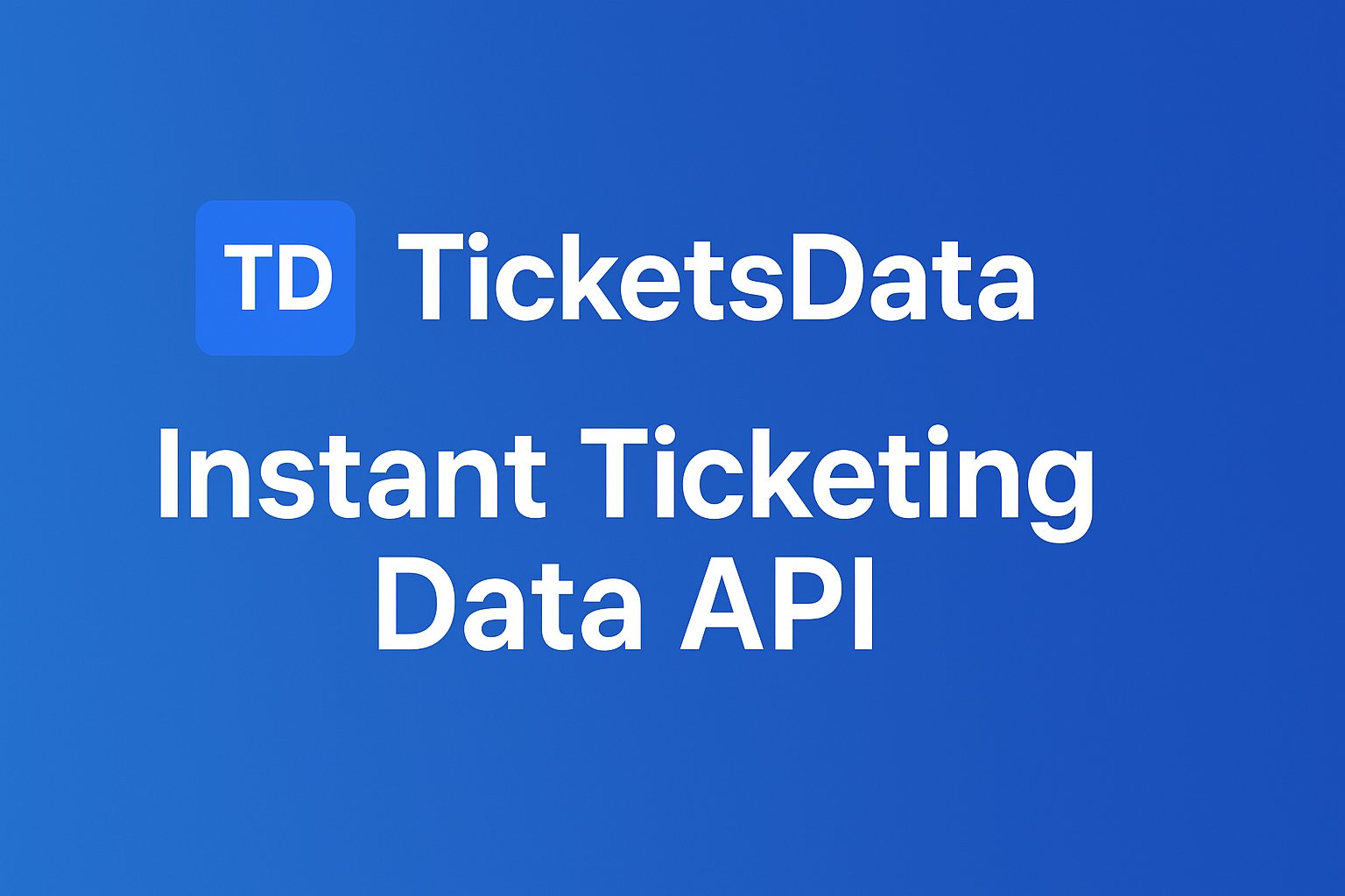 ticketsdata_com's tweet card. TicketsData API gives instant Ticketmaster API access with real-time event data in JSON. Supports StubHub, Eventbrite, SeatGeek & VividSeats.