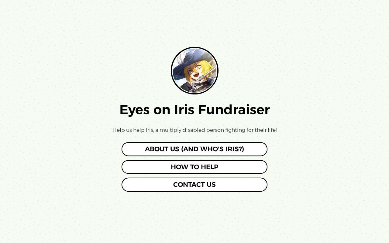 Irisposting's tweet card. Help us help Iris!