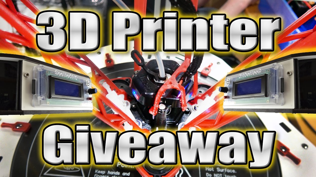 Barnacules's tweet card. ENDED: Win a free SeeMeCNC Rostock Max v3 FDM Delta 3D Printer -...