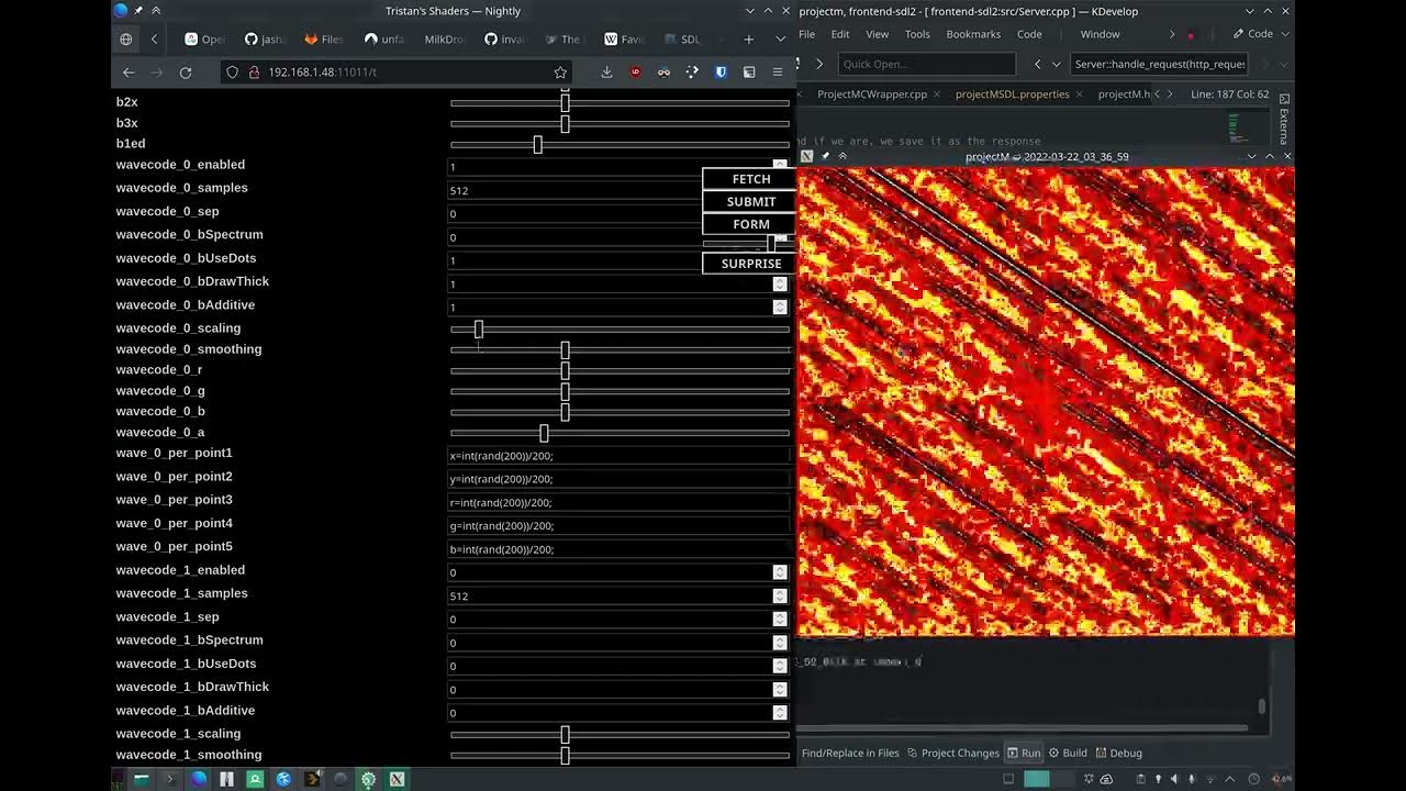 projectMViz's tweet card. ProjectM Preset Editing + Randomizer