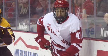 ToddMilewski's tweet card. The Badgers completed just their second road sweep of a No. 1 team in the 29 years of the USCHO rankings with a Ben Dexheimer OT goal.