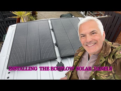 michaelgant's tweet card. Installing the EcoFlow Solar Panels to my CamperVan
