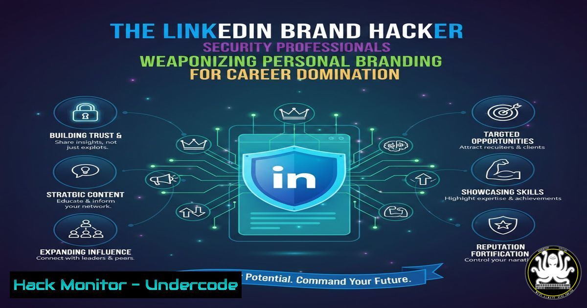 UndercodeUpdate's tweet card. The LinkedIn Brand Hacker: How Security Professionals Are Weaponizing Personal Branding for Career Domination - "Undercode Testing": Monitor hackers like a