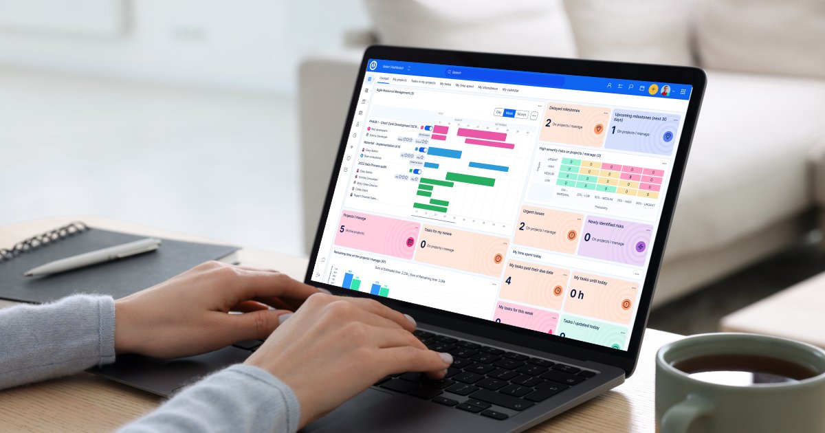 EasyRedmine's tweet card. Project management is failing 75% of teams. WorkOps framework replaces silos with an intelligent work ecosystem combining AI, automation, and continuous delivery. See how the future of work operates.