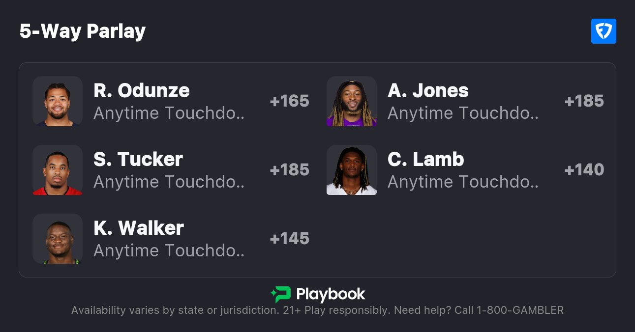 Playbook's tweet card. Your next bet is one tag away.