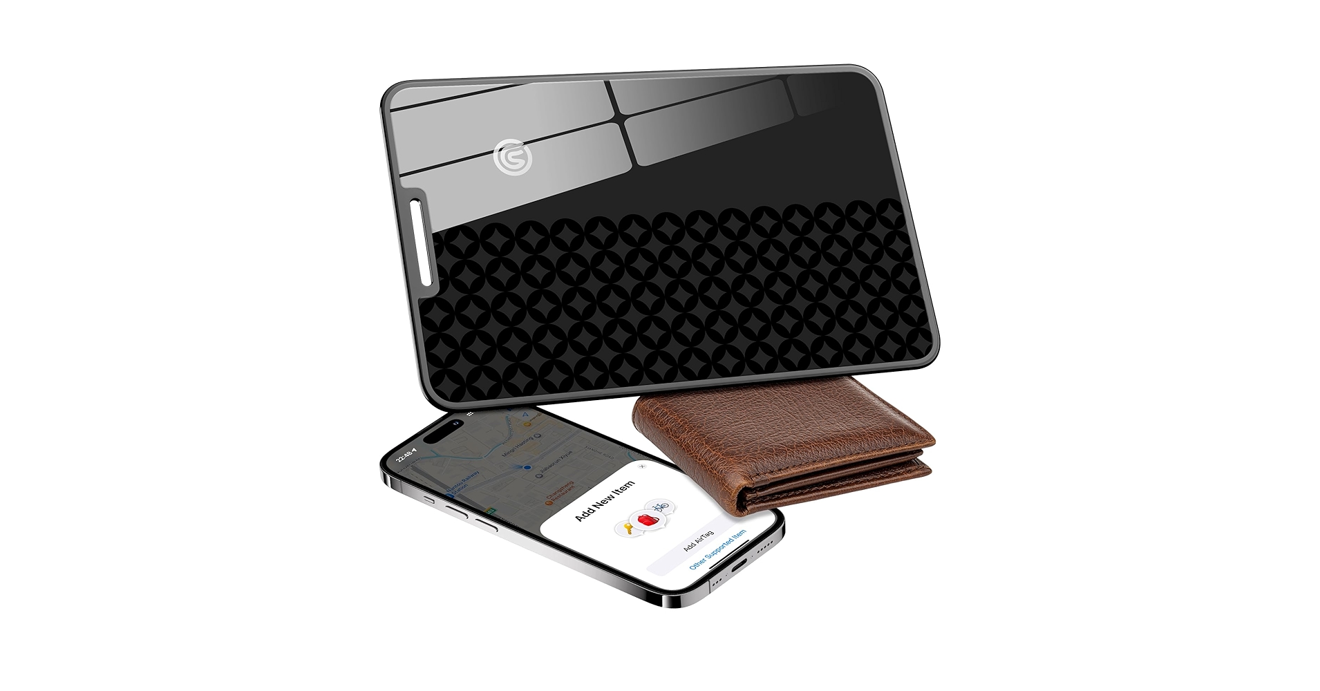 TheTrendy_Times's tweet card. Trendia Compatible with Air Tag Wallet Tracker, Smart Card Finder, Apple MFi Compatible (iOS Only), App Controlled Anti Loss GPS Tracker, IP68 Waterproof, Item Locator for Luggage Tags, Purses, Black