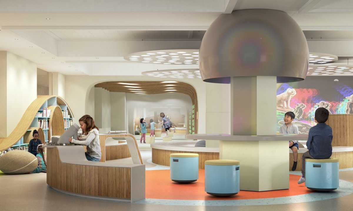 Bluecadet's tweet card. The new facility will bring science-based material exploration, art activities and countless forms of play to the museum's youngest patrons