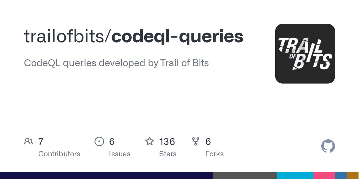 ksg93rd's tweet card. CodeQL queries developed by Trail of Bits. Contribute to trailofbits/codeql-queries development by creating an account on GitHub.