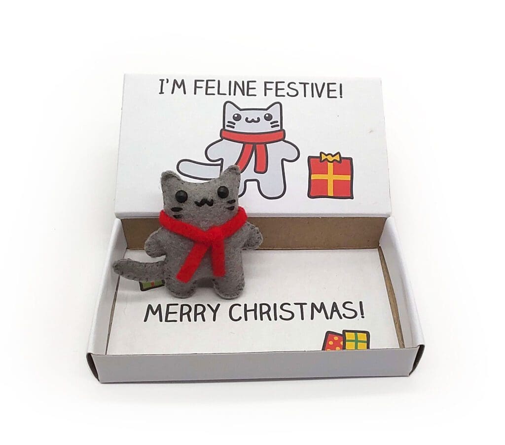 ScrollOnDesign's tweet card. This cute, handmade Christmas gift if the perfect stocking filler for an animal lover or cat lover this holiday season! Make someone smile with this funny, quirky cat gift! This makes a lovely...