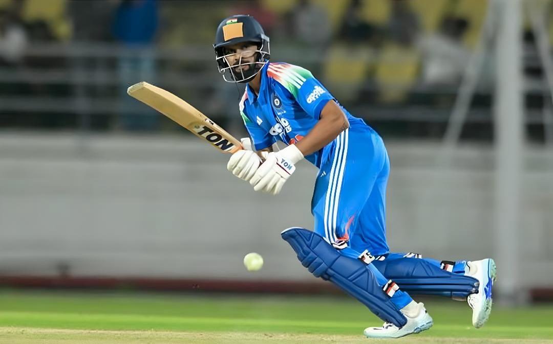 RevSportzGlobal's tweet card.   Ruturaj Gaikwad (PC:X)   Shamik Chakrabarty in Guwahati Two vacancies, three contenders. With Shubman Gill and Shreyas Iyer out injured, India’s ODI squad needs a couple of replacements. The…