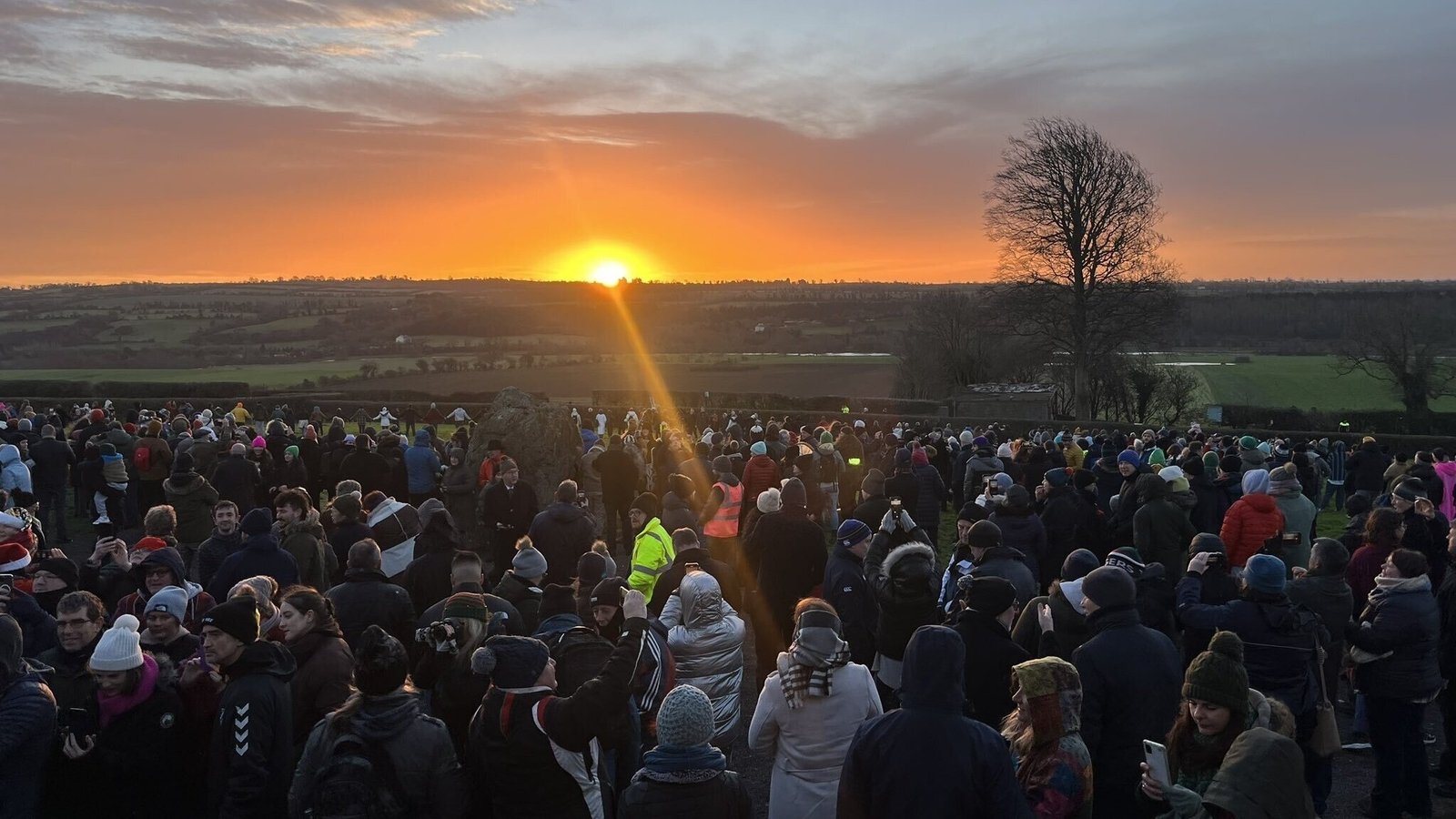 irishinbritain's tweet card. The chamber of the Neolithic passage tomb Newgrange in Co Meath, was partially illuminated during this morning's sunrise for the winter solstice.