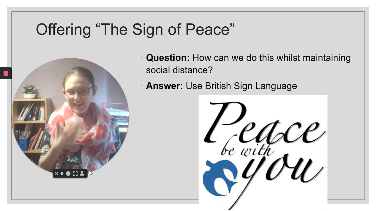 MinMofFel's tweet card. BSL Christian: The Sign of Peace (press CC for subtitles)
