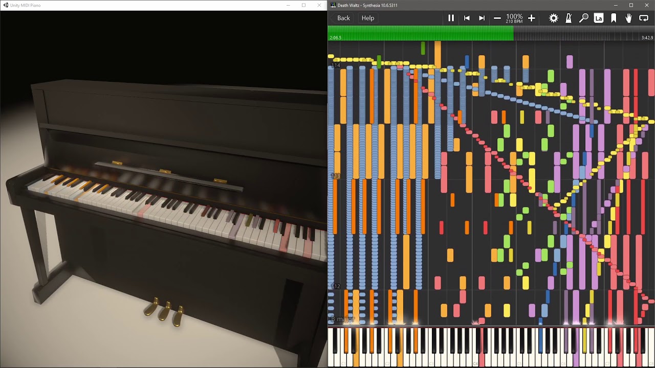 catdevpete's tweet card. Unity Piano - Death Waltz（U. N. オーエンは彼女なのか？/ U. N. Owen was her?）