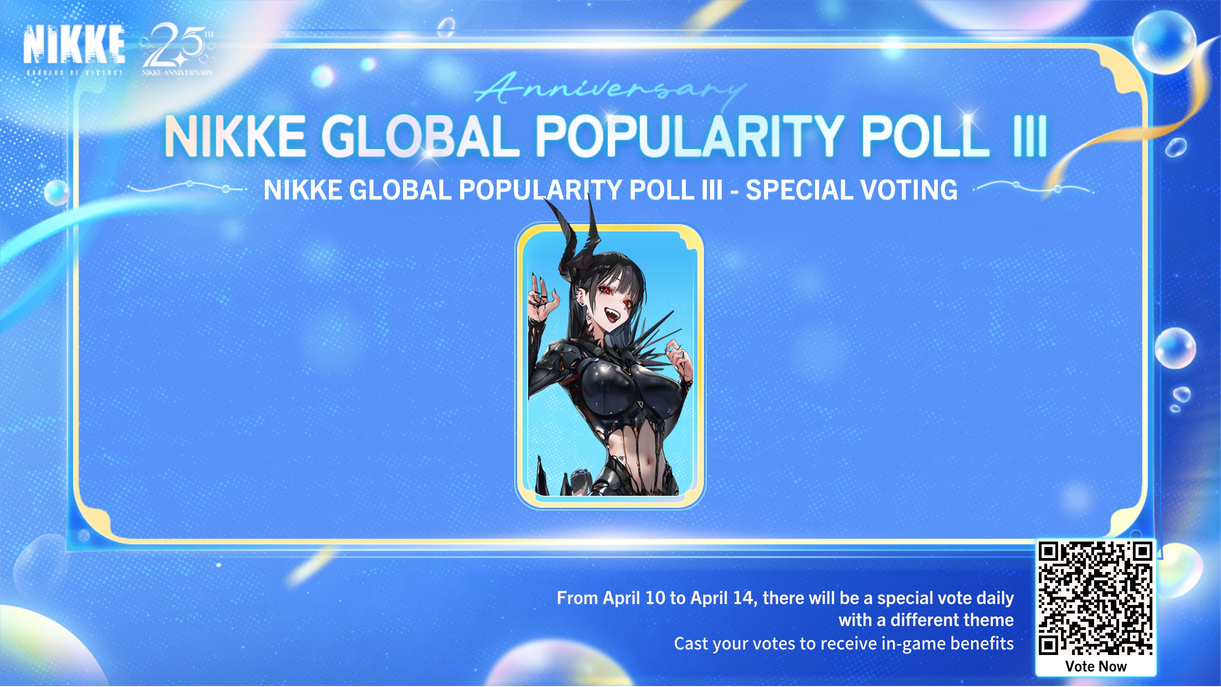 Tone_DB's tweet card. Exclusive prizes will be created for Top 5 Nikkes! Vote for your favorite Nikkes!