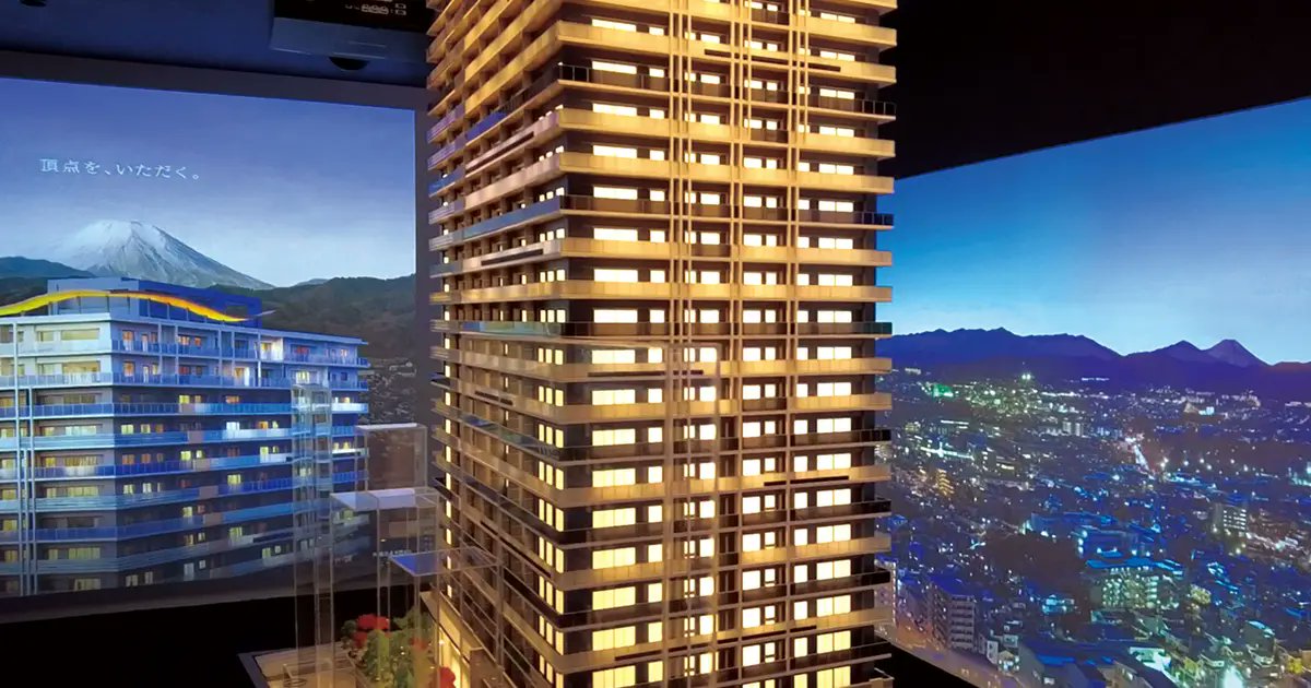 802dabe's tweet card. 「家を買うのはまだ先だけど、いつかは自分の家が欲しい・・・」そんなふうに考えている人、多いですよね。今回は、2028年に完成予定の八王子駅近タワーマンション『ルネタワー八王子』のマンションギャラリーを見学してきました！憧れのタワマン、一度見...