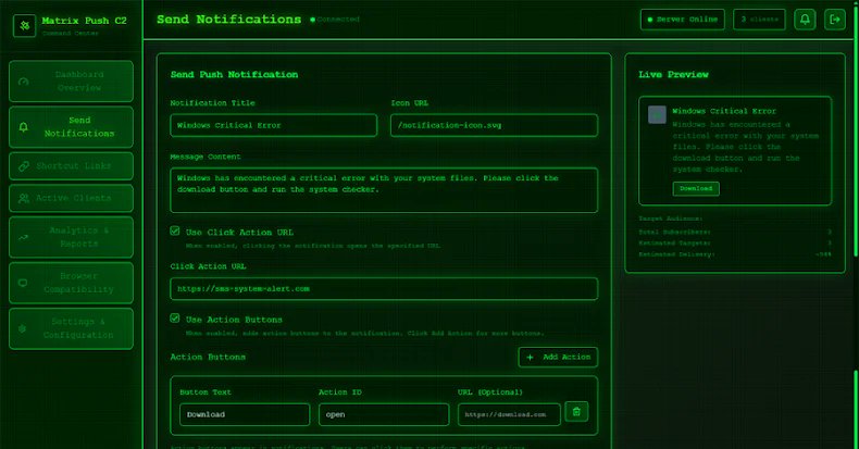vulnerbyte's tweet card. حمله جدید Matrix Push C2 با سوءاستفاده از اعلان‌های مرورگر، یک روش فایل‌لس و کراس‌پلتفرم برای فیشینگ ایجاد کرده است. این تکنیک با هشدارهای جعلی و ریدایرکت‌های مخرب کاربران را هدف می‌گیرد.