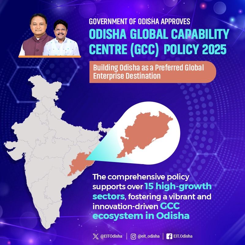 MsKrNk's tweet card. The world is entering a new era of Global Capability Centers — where talent, innovation and operational resilience decide the future of enterprises. With the approval of the Odisha GCC Policy 2025,...