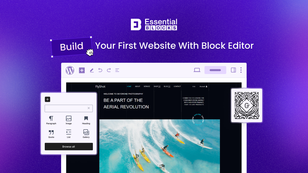EssentialBlocks's tweet card. Want to build your first website on WordPress? Check out our detailed guide to create and launch a website using the Gutenberg block editor.