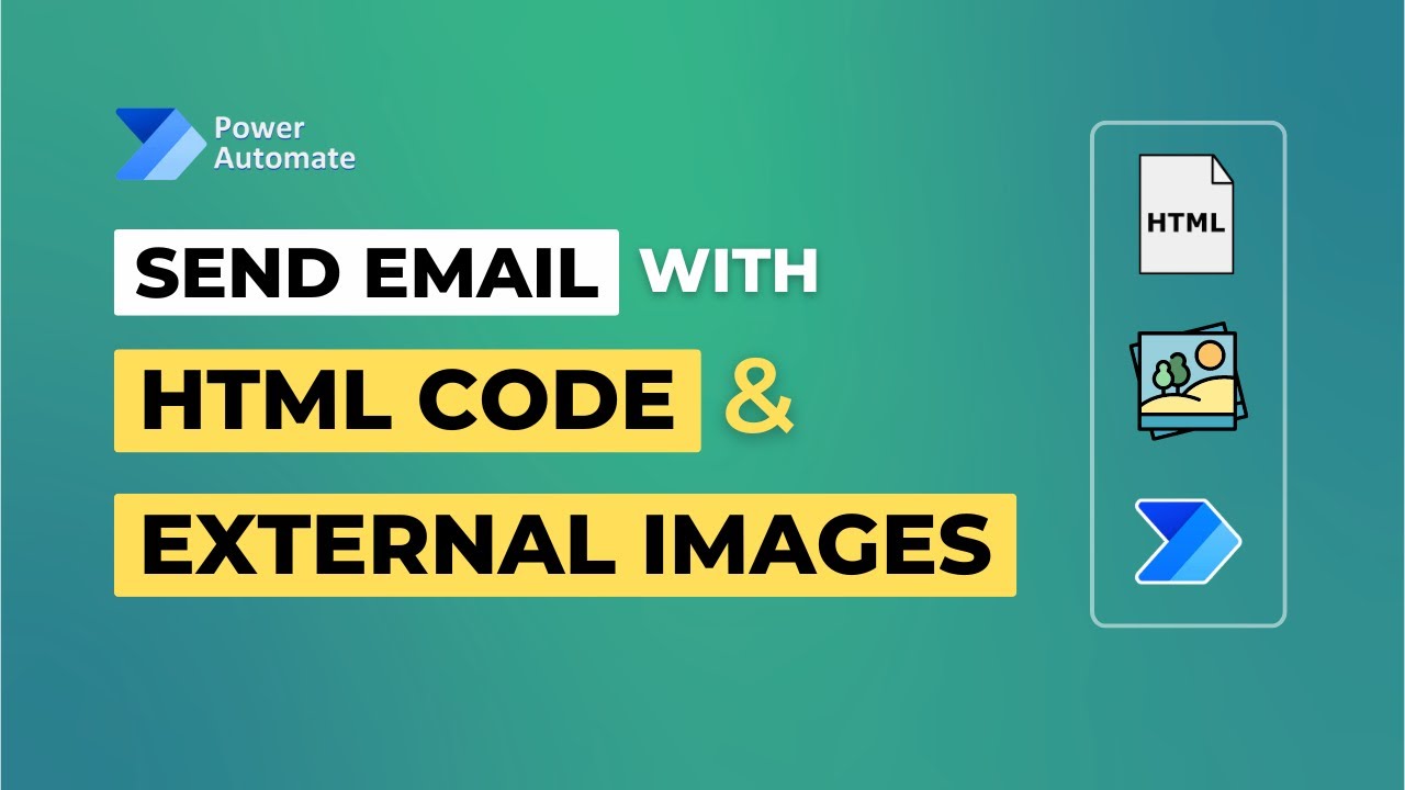 technolo_giate's tweet card. Power Automate Embed HTML Code & Images into Send Email Action