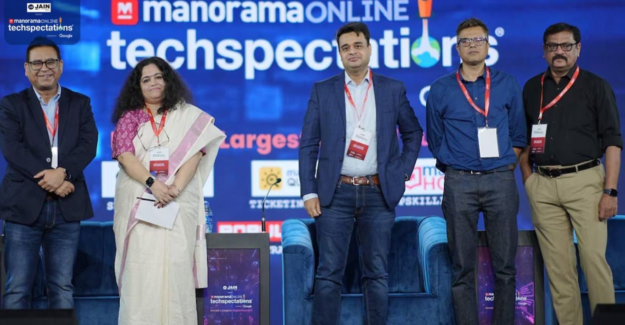 Techspectation's tweet card. ന്യൂസ് റൂമുകളിൽ എത്രമാത്രം എഐയുടെ ഇടപെ‍ടൽ അനുവദിക്കാം എന്ന വിഷയത്തിലായിരുന്നു മനോരമ ഓണ്‍ലൈന്‍ ടെക്‌സ്‌പെക്‌റ്റേഷന്‍സ് ഡിജിറ്റല്‍ സംഗമത്തിലെ 'മാധ്യമ,