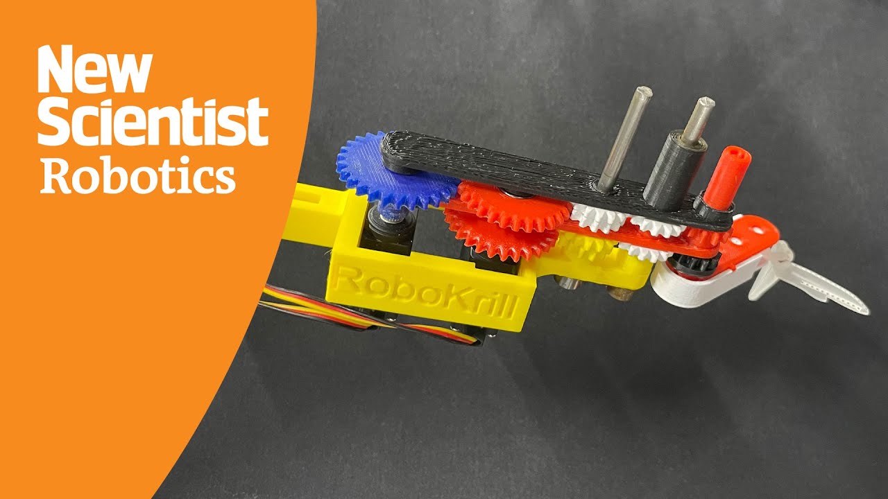 WilhelmusProf's tweet card. Meet RoboKrill, the one-legged robot that mimics the way krill swim