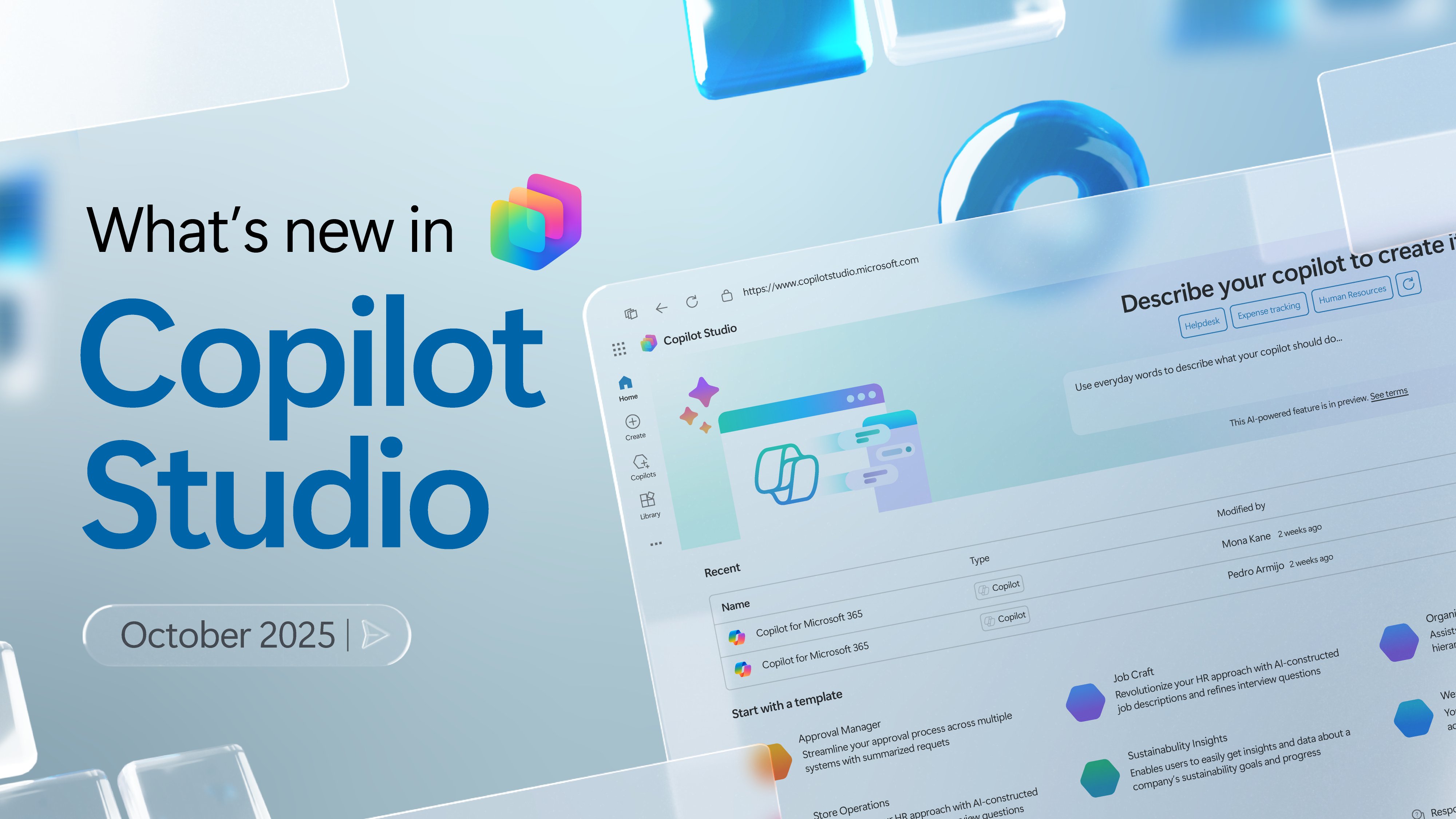 marco_r_73's tweet card. In this edition of our monthly roundup, we’re recapping new features released in Microsoft Copilot Studio in October 2025. Learn more.
