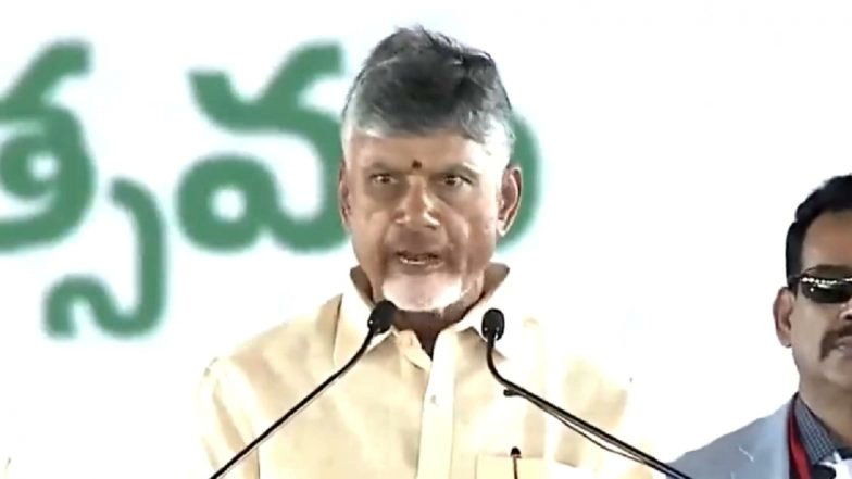 latestly's tweet card. Telugu Desam Party (TDP) supremo N Chandrababu Naidu took oath as 18th Chief Minister of Andhra Pradesh on Wednesday. After taking oath as Chief Minister Naidu shared a hug with PM Modi on stage....