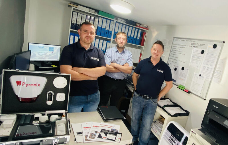 OptimalFS_ltd's tweet card. Thanks to Darren Cooper of Pyronix for visiting us here today at Optimal Fire & Security Ltd. New and exciting intruder alarm solutions on the way. #pyronix #pyronixcloud #smartbuildings #security...