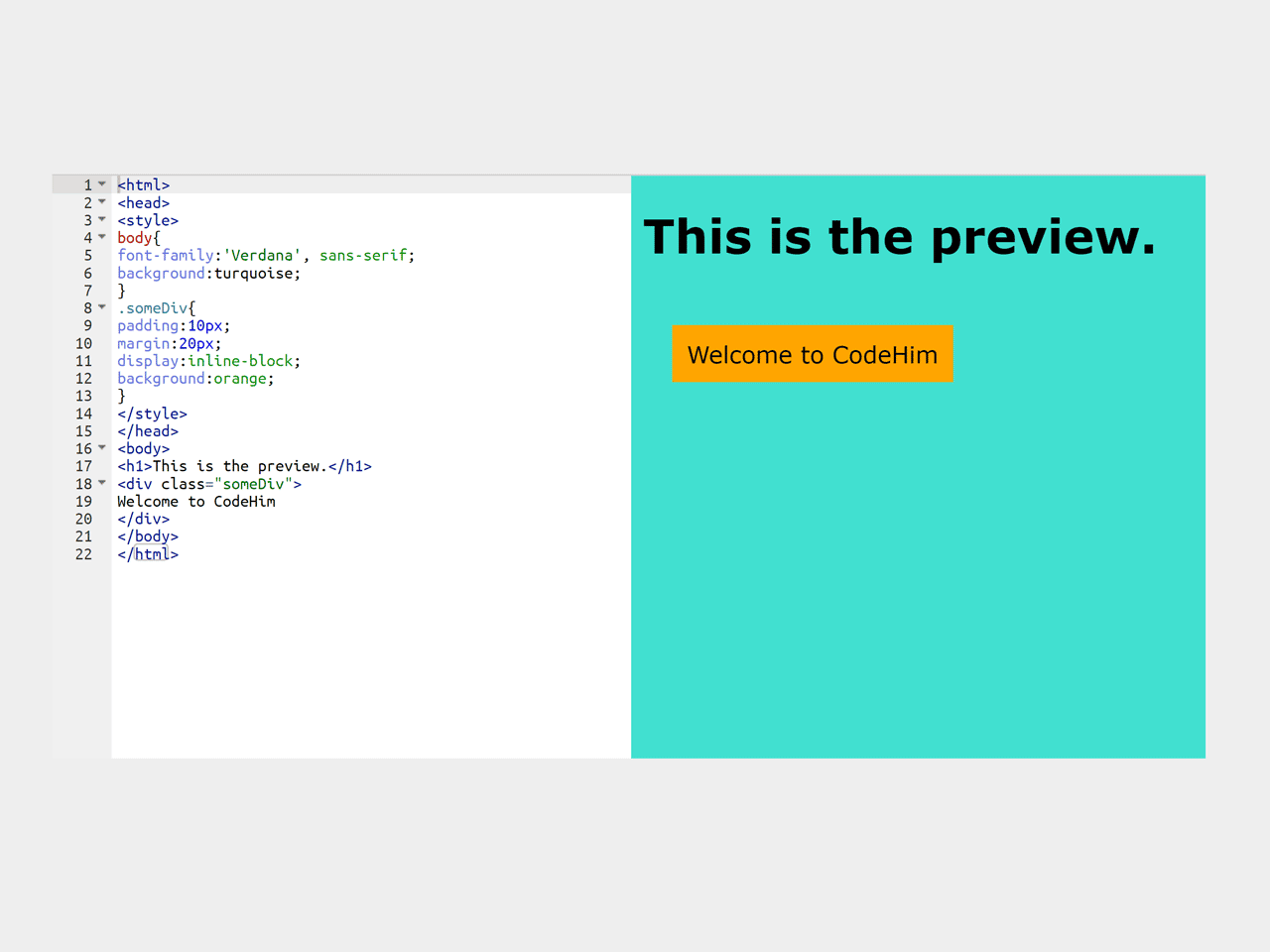 CodeHimOfficial's tweet card. Here is a free code snippet to create a simple WYSIWYG code editor with Ace Editor. You can view demo and download source code.