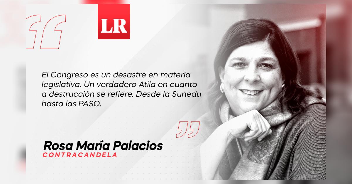 larepublica_pe's tweet card. “El Congreso es un desastre en materia legislativa. Un verdadero Atila en cuanto a destrucción se refiere. Desde la Sunedu hasta las PASO”.