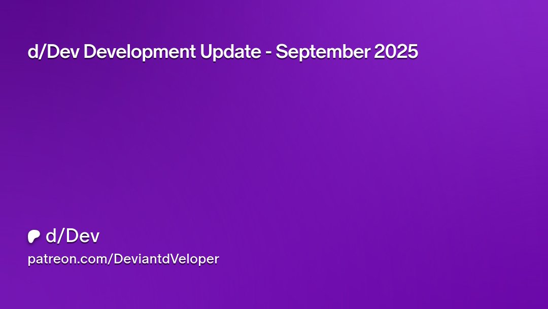 DeviantDveloper's tweet card. Get more from d/Dev on Patreon