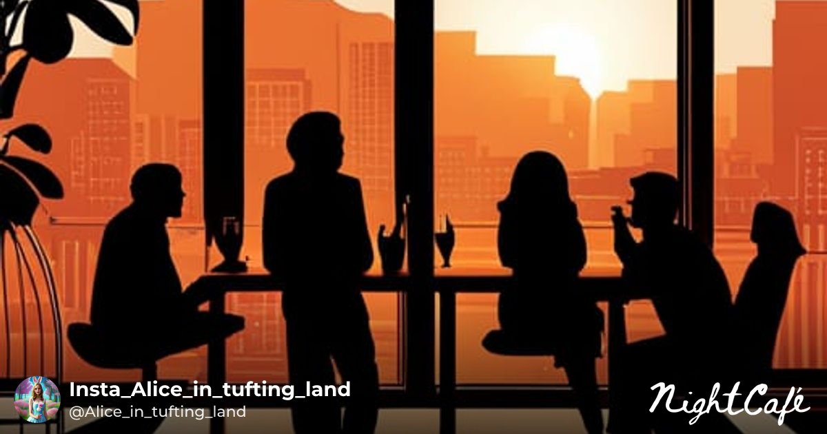 Ctocto5's tweet card. Creation: "What does NightCafe look like to you? We want you ..." by Insta_Alice_in_tufting_land