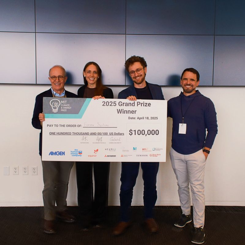 MITSandbox's tweet card. 🌍 That’s a wrap on the 2025 MIT Climate & Energy Prize! 🚀 We’re thrilled to announce this year’s winners: 🥇 $100k Grand Prize Winner: Forma Systems — shape-optimized concrete floors and enabling...