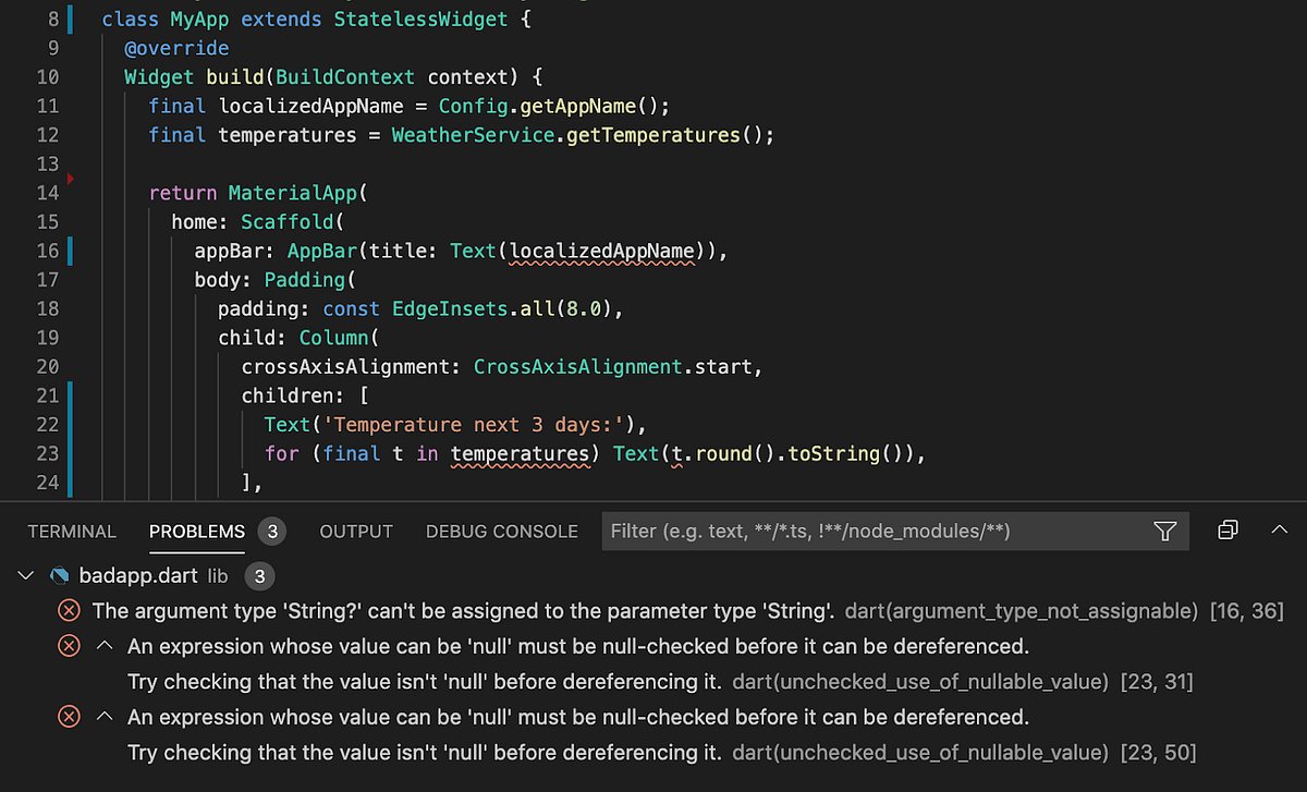 flutterweekly's tweet card. Announcing null-safe support for the Flutter framework