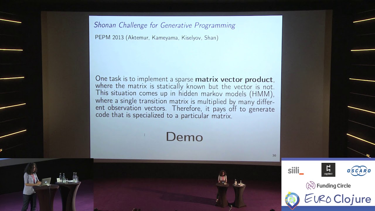 EuroClojure's tweet card. Generative Programming and Verification - Nada Amin