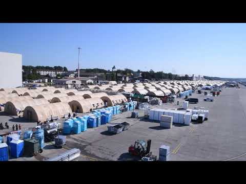 MediaMagik's tweet card. Operation Allies Refuge camp at Ramstein Air Base, Germany