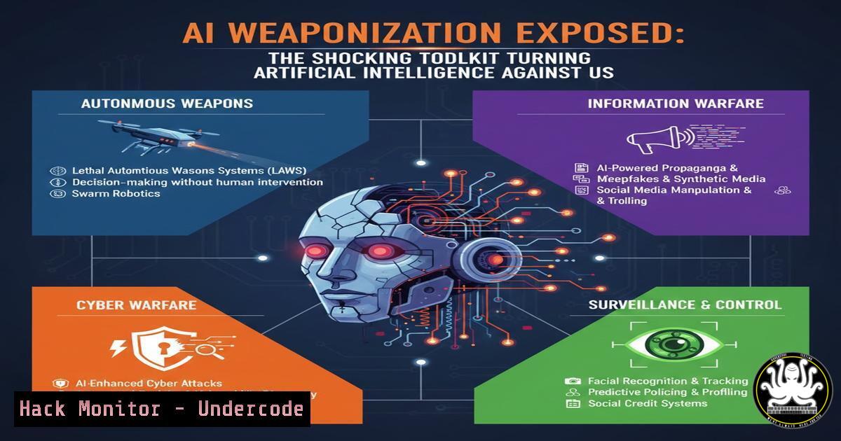 UndercodeUpdate's tweet card. AI Weaponization Exposed: The Shocking Toolkit Turning Artificial Intelligence Against Us - "Undercode Testing": Monitor hackers like a pro. Get real-time