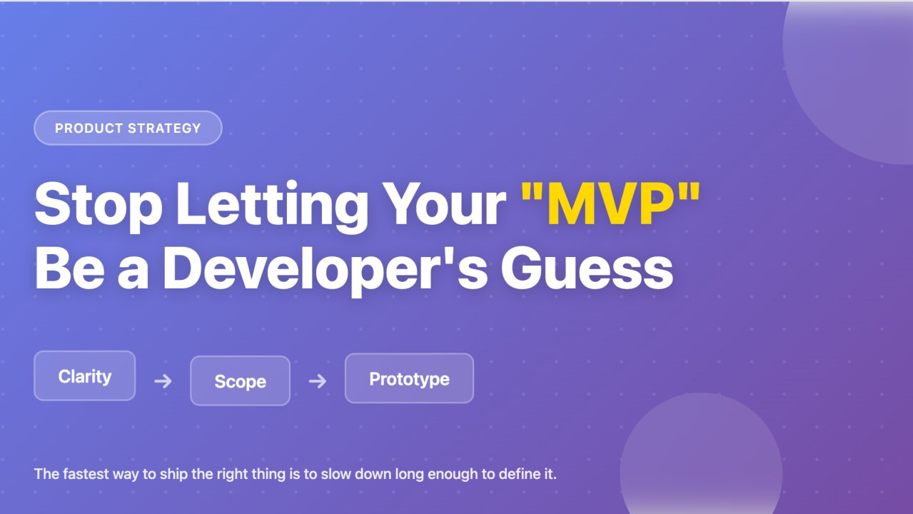 chirag9's tweet card. If you jump into coding without a clear scope of work, you’re not moving faster. You’re just hiding the risk until it gets very expensive.