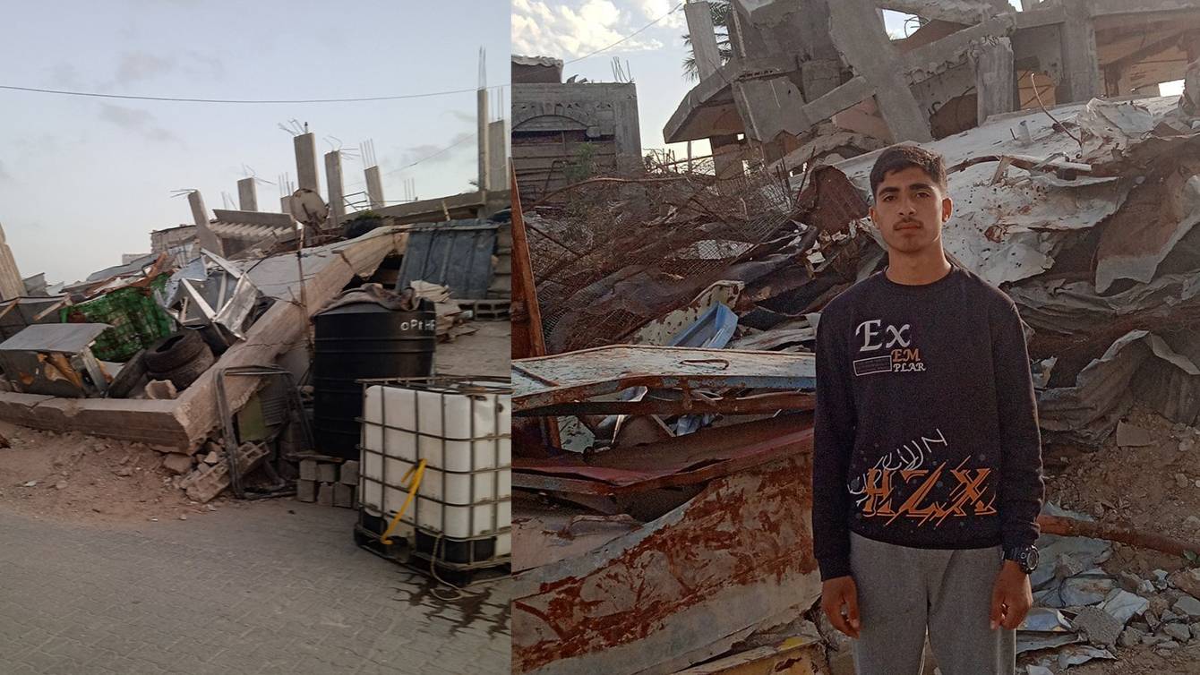 mr_weeds's tweet card. My name is Mahmoud, I’m 19 years old and from Gaza. I lost my father and now live in a tent with my two sisters after our home was completely destroyed in the war. 🏚️