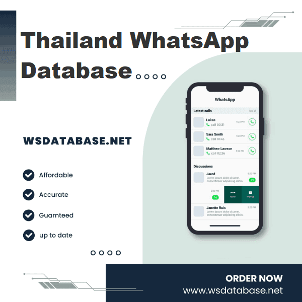 NadiaTailor's tweet card. WhatsApp Database offers a 95% accurate Thailand WhatsApp Number Database. Buy reliable and up-to-date Thailand WhatsApp numbers data.