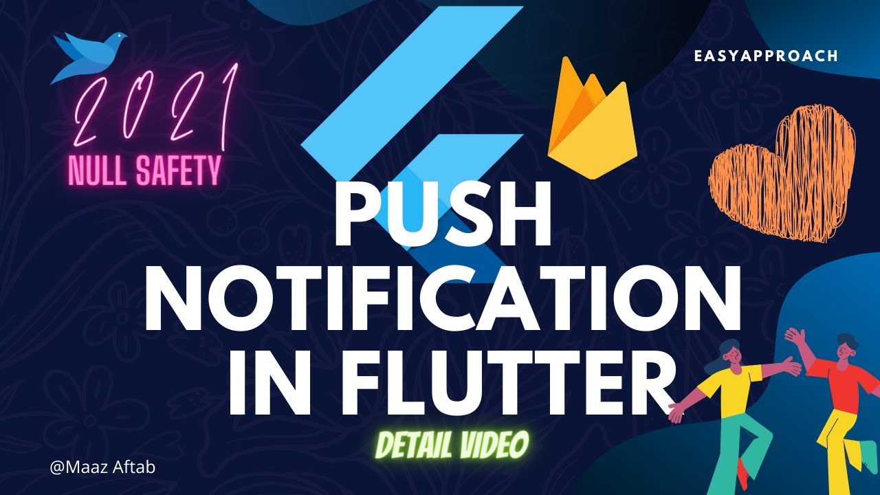 MaazAftab1's tweet card. Push Notification in Flutter using Firebase Detailed Video (Null...
