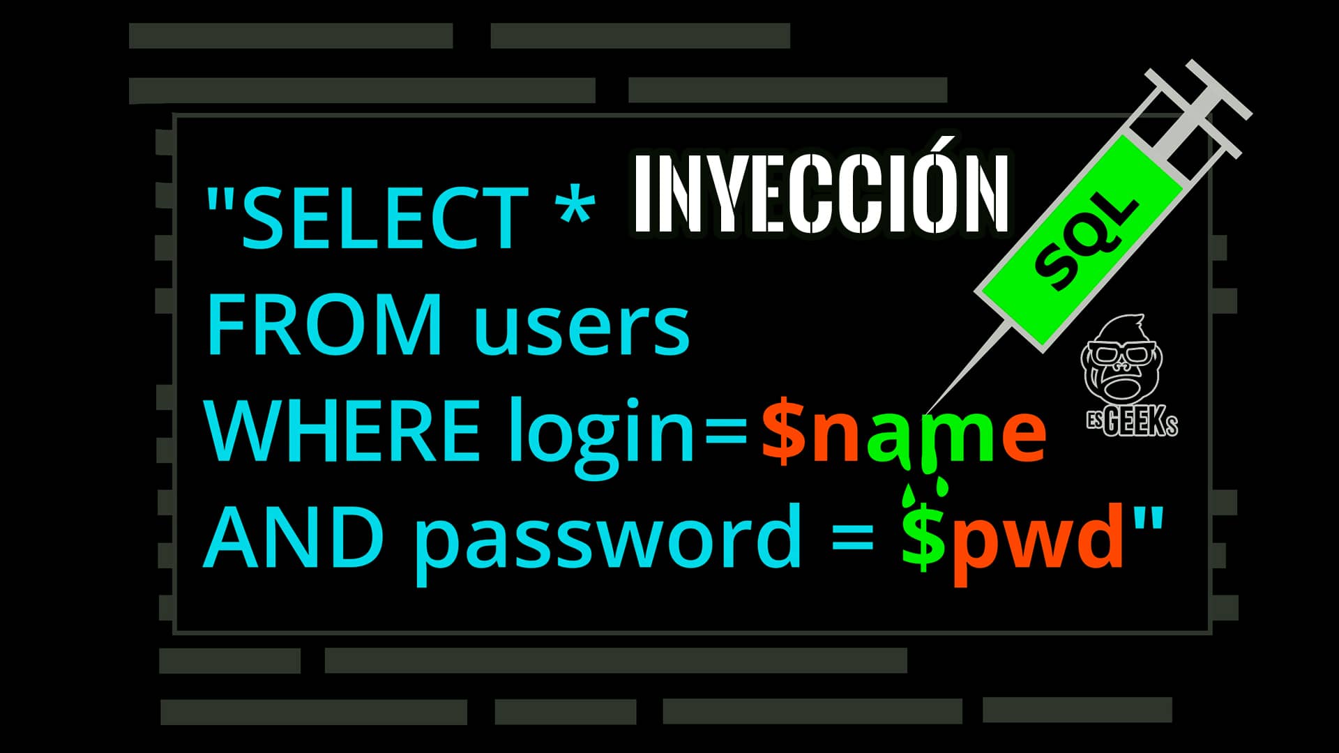 EsGeeks's tweet card. Aprende qué es una inyección SQL, la vulnerabilidad #1 según OWASP. Te mostramos con ejemplos prácticos cómo funciona y las técnicas para evitarla.