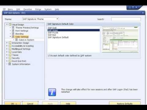 mySAPTutor_com's tweet card. SAP Tutorial Change Screen Color