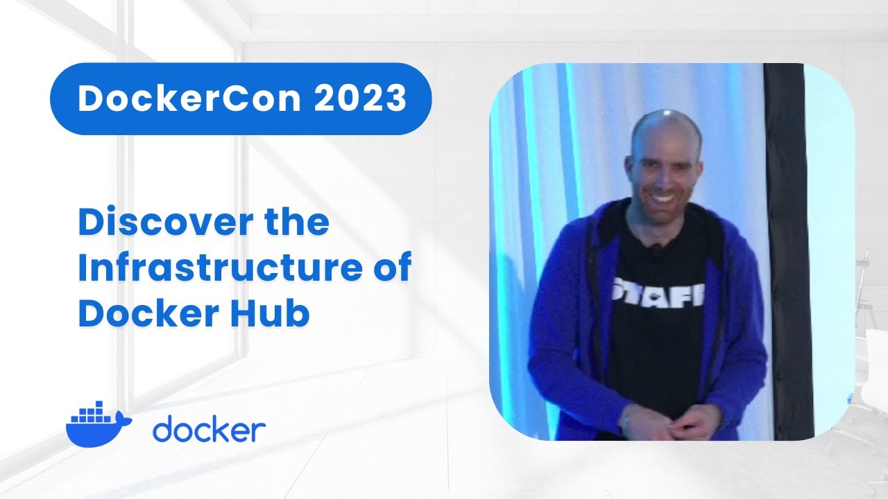 NaveenS16's tweet card. Docker Hub Infrastructure 101 (DockerCon 2023)