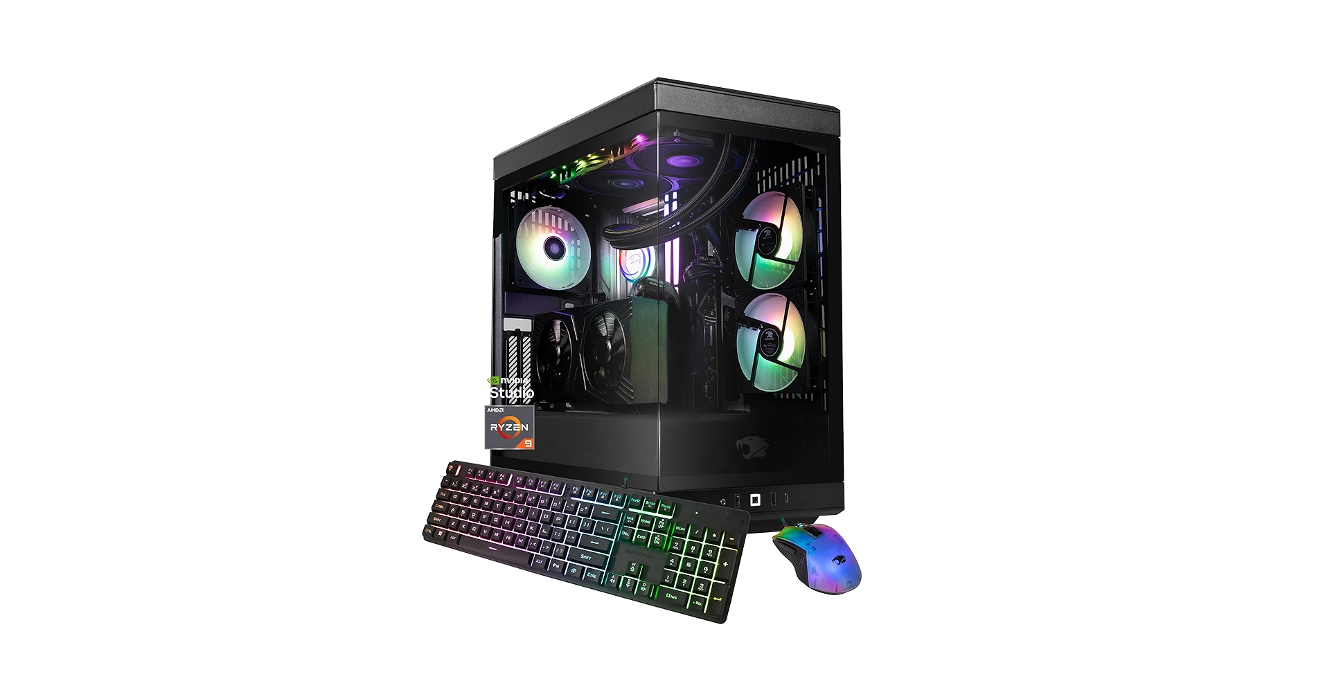 TechDealAlert's tweet card. Level up your setup with the iBUYPOWER Y40BA9N57T01, the perfect AMD and NVIDIA gaming PC build for someone looking to upgrade their desktop computer system for video games, AI software, editing, and...