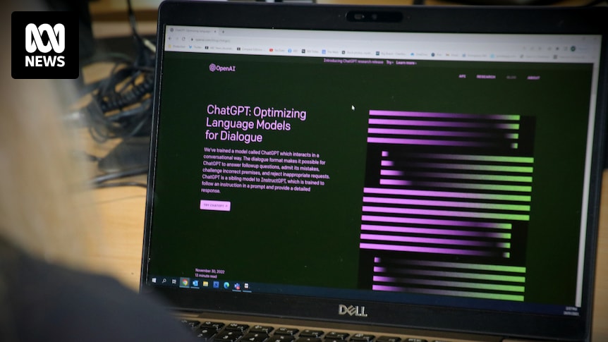 TheHABIT_Lab's tweet card. Staff at the University of Tasmania's business school say they're considering using AI to mark papers, after the uni slashed their time per student.