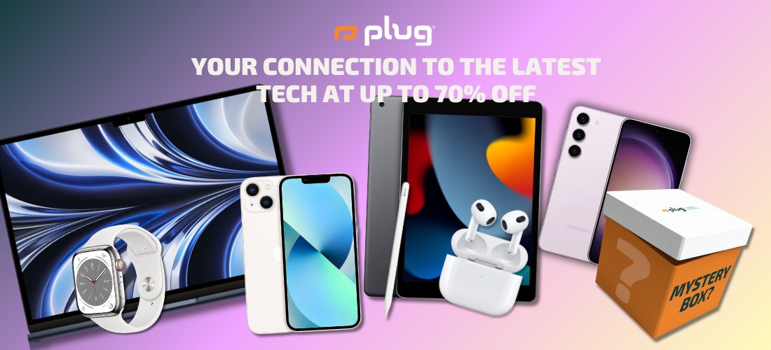 oddoye_samuel's tweet card. Plug offers the latest certified refurbished laptops, tablets, watches, unlocked phones and more at up to 70% off. Get a one-year warranty and free shipping!