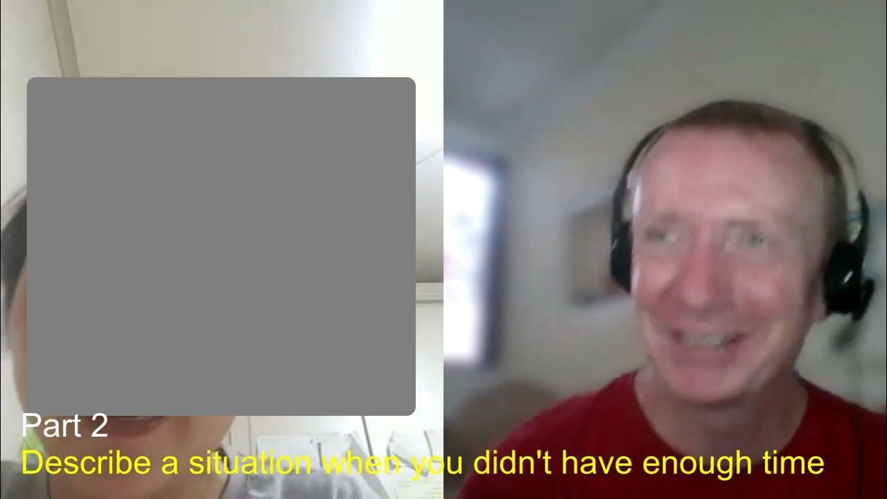 AngusIelts's tweet card. 8) Student 'J2' practicing IELTS Speaking Part 2 and Part 3