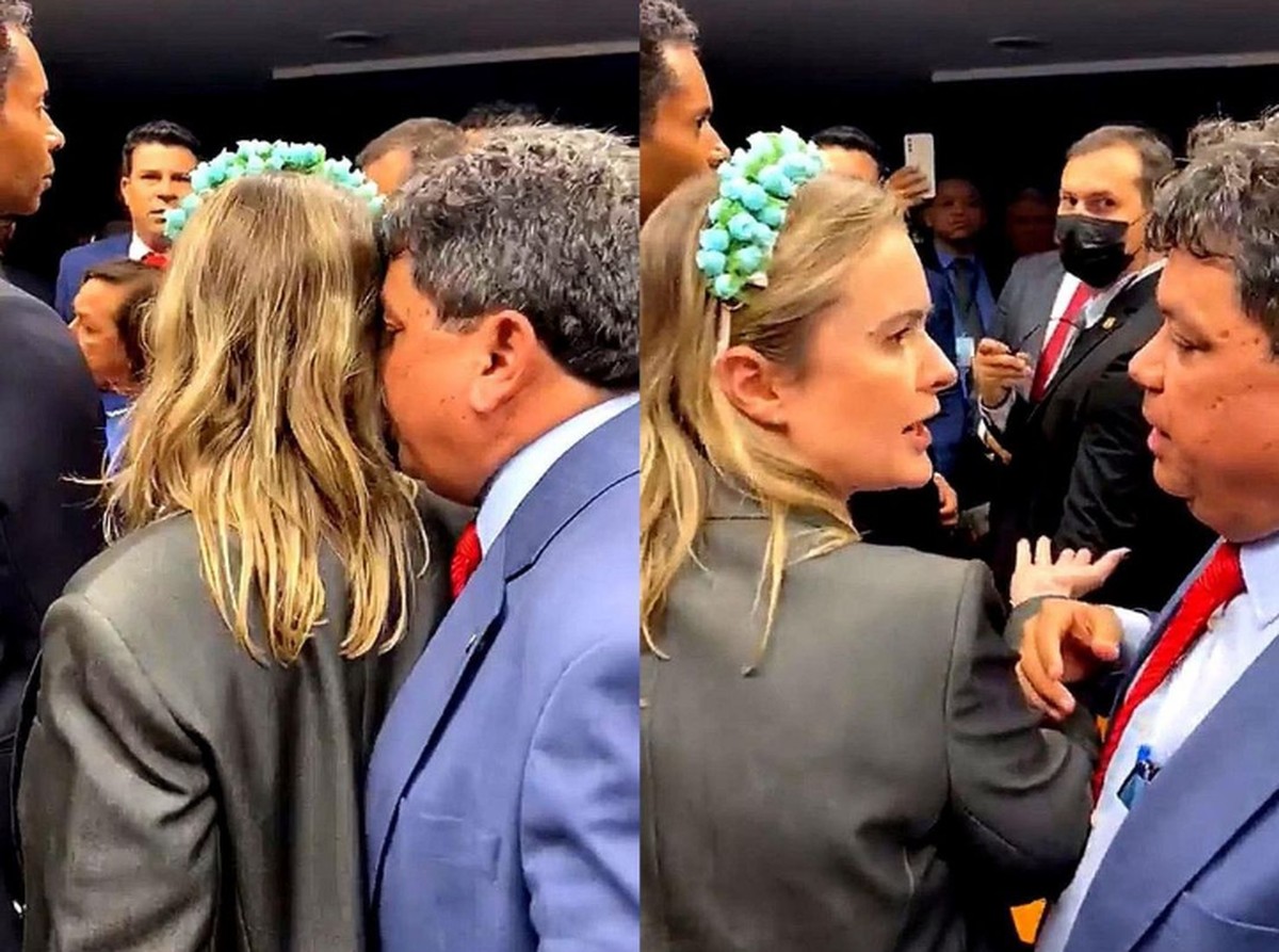 AndradeRNegro2's tweet card. Júlia Zanatta (PL-SC) afirmou que Márcio Jerry (PCdoB-MA) a abordou pelas costas. Líder do PCdoB na Câmara, Jandira Feghali diz que acusação é mentirosa: 'Congelou a imagem'